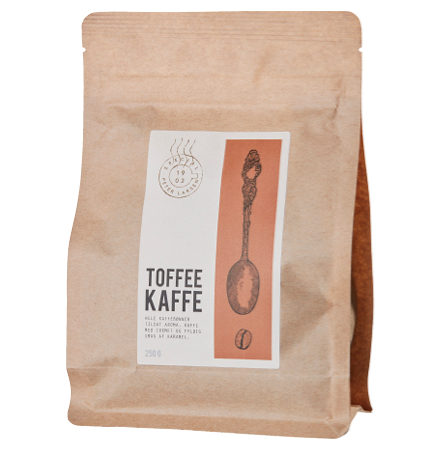 Billede af kaffeetikette - TOFFEE KAFFE - Peter Larsen Special