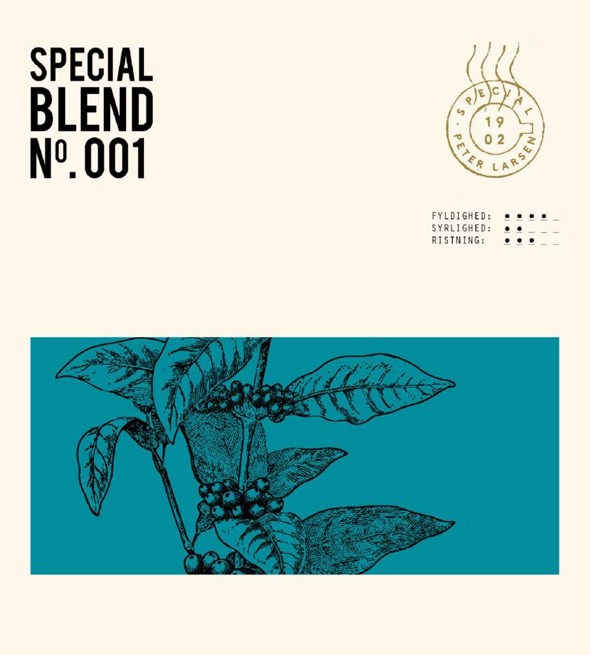 Billede af kaffeetikette - Special Blend 001 - Peter Larsen Special