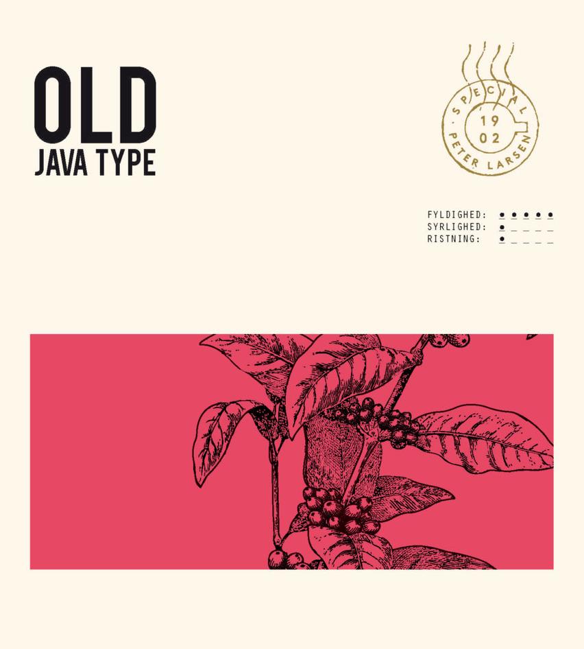 Billede af kaffeetikette - Old Java Type - Peter Larsen Special