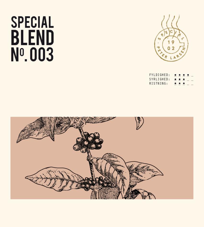Billede af kaffeetikette - Special Blend no. 003 - Peter Larsen Special