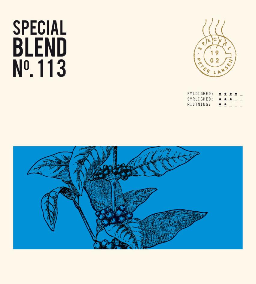 Billede af kaffeetikette - Special Blend no. 013 - Peter Larsen Special