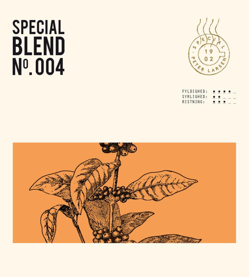 Billede af kaffeetikette - Special Blend no. 004 - Peter Larsen Special