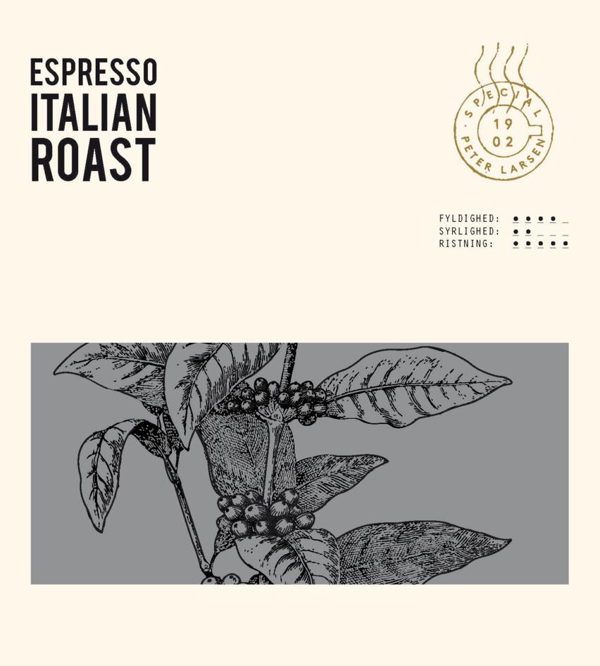 Billede af kaffeetikette - ITALIAN ROAST - Peter Larsen Special