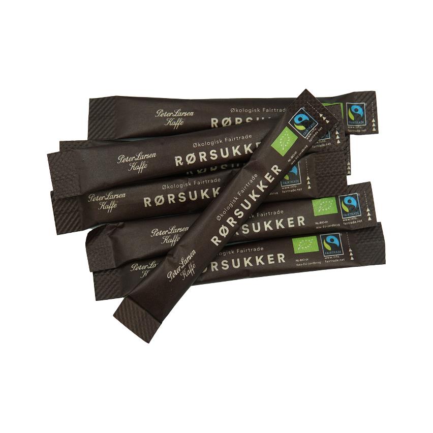 små brune sticks med rørsukker